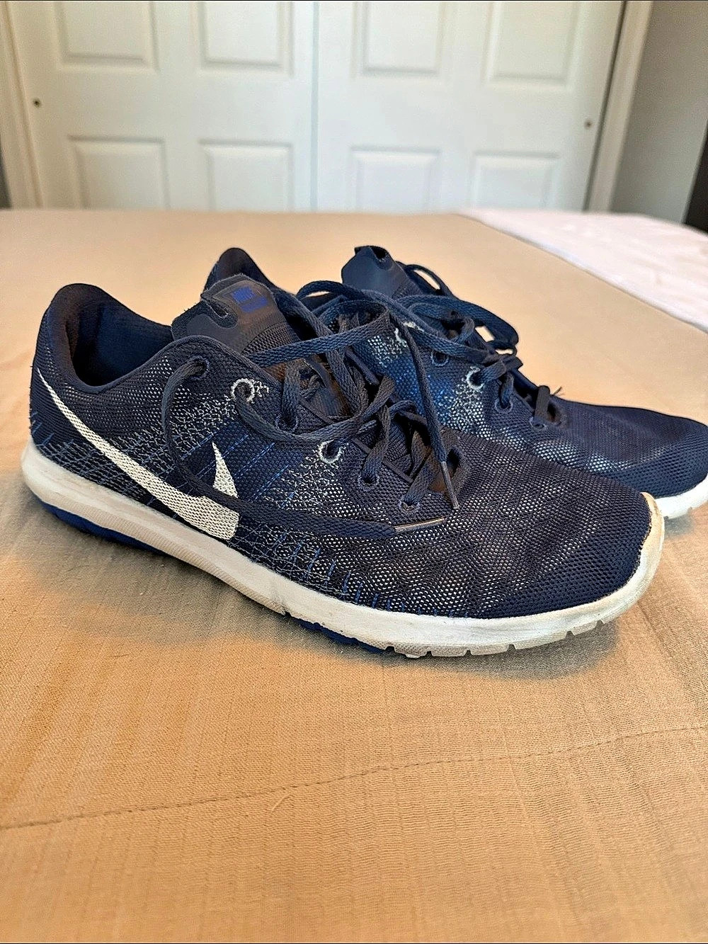 Nike Flex Fury Athletic Shoes Blue & White Men's US 10
